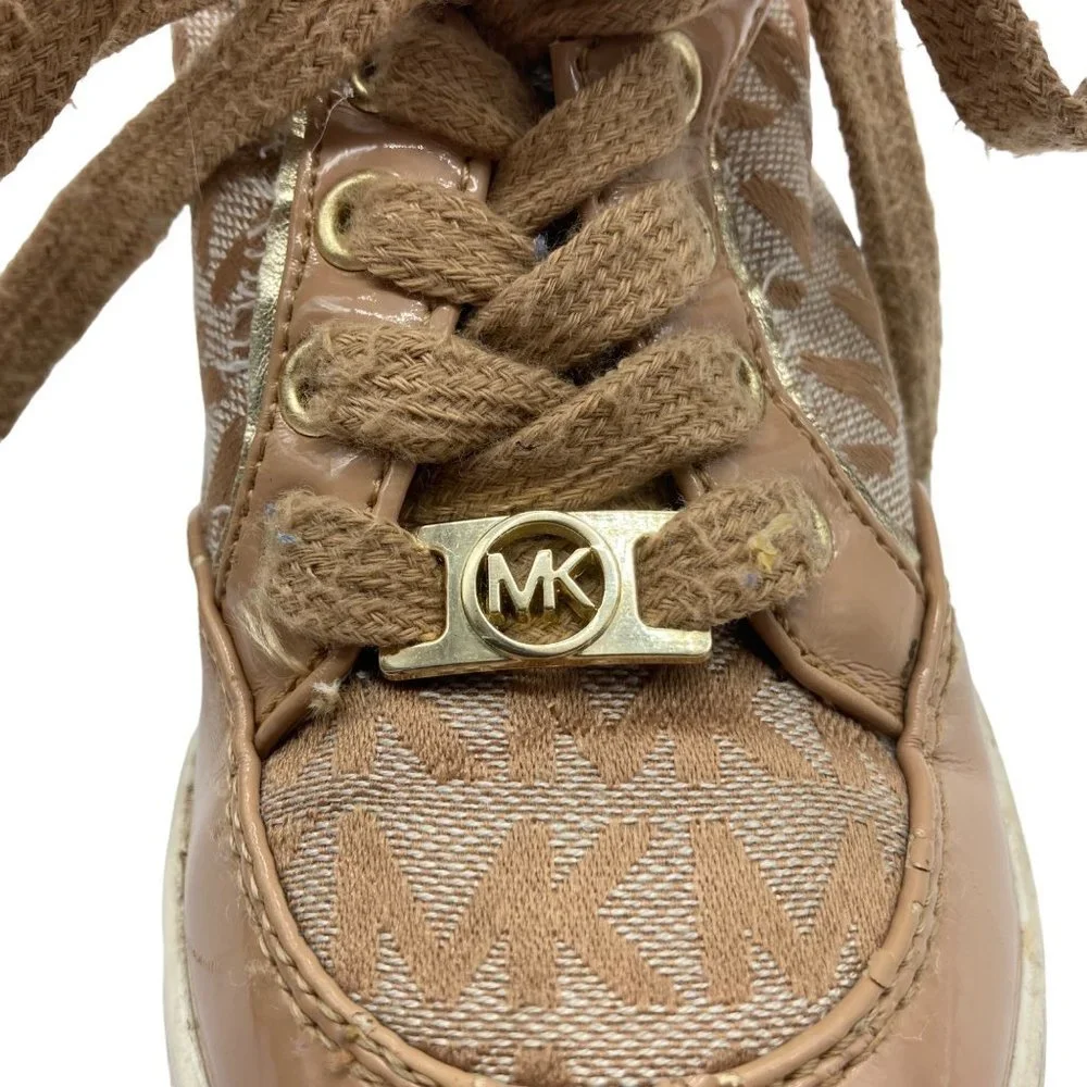 Michael Kors Tan Lil Mosely High Top Sneakers Shoes Toddler Size 8‎